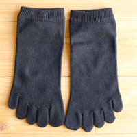 杉山ニット工業 EM5本指ソックス スニーカーイン 22〜24cm ブラック