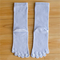杉山ニット工業 EM5本指ありがとうソックス婦人用 22〜24cm グレーシュパープル