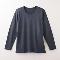 竹布-TAKEFU- メンズ長袖Tシャツ スモーキーネイビー/Mサイズ