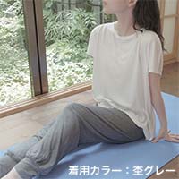 竹布-TAKEFU- リラックスパンツ Ladies 杢グレー／M-Lサイズ