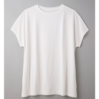 竹布-TAKEFU- ショートスリーブTシャツ オフホワイト／M-Lサイズ