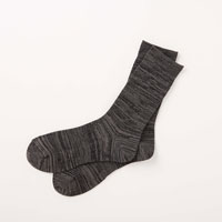竹布-TAKEFU- 先丸リブソックス 墨流し(すみながし)/23-25cm