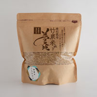 夢大地すみれ 竹炭米「夢大地」 福島県産コシヒカリ（特別栽培米） 玄米／600g