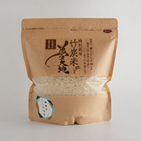 夢大地すみれ 竹炭米「夢大地」 福島県産コシヒカリ（特別栽培米） 七分づき米／600g