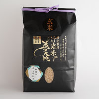 夢大地すみれ 竹炭米「夢大地」 福島県産コシヒカリ（特別栽培米） 玄米／2kg