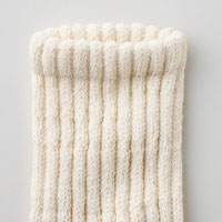 和紡布 ガラ紡のくつろぎ靴下 生成／23-27cm