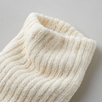 和紡布 ガラ紡のレッグウォーマー 生成