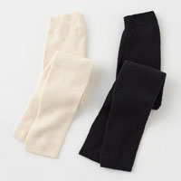 和紡布 ガラ紡のニットパンツ 黒