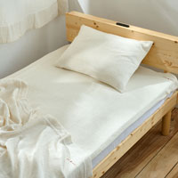 和紡布 ガラ紡の和紡布シーツパット 生成