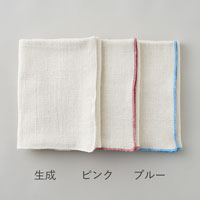 和紡布 ガラ紡の和紡布マルチクロス 生成／ブルー