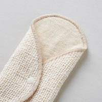 和紡布 手紡ぎの布ライナー 生成／中